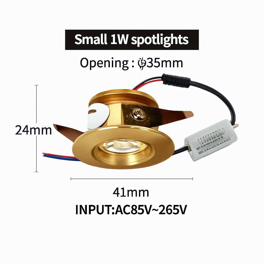 mini spot encastré led pour intérieur avec pilote inclus