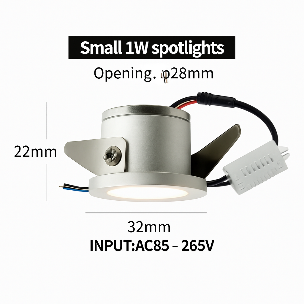 mini spot encastré led pour intérieur avec pilote intégré