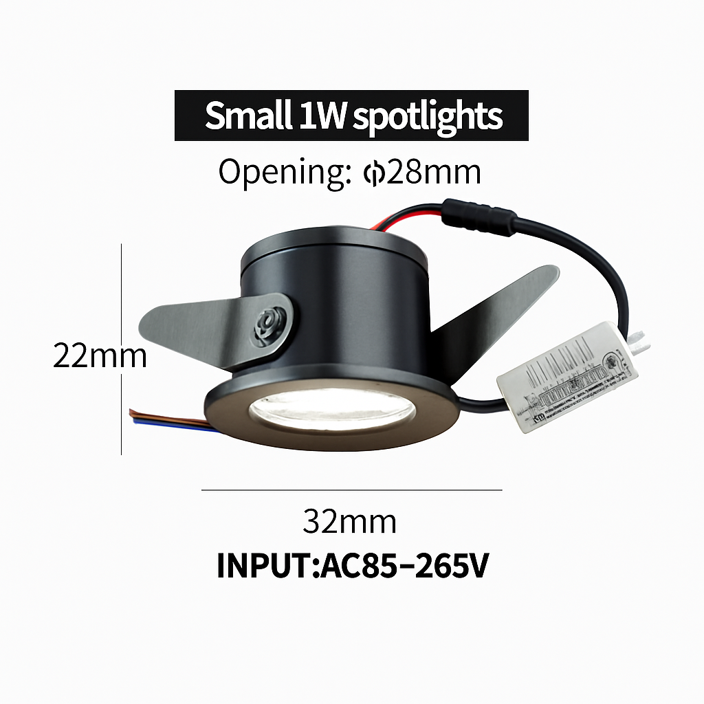 mini spot encastré led pour intérieur avec pilote intégré