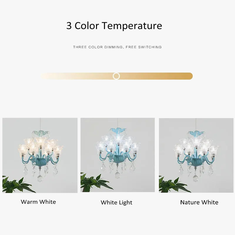 mini suspension créatives avec abat-jour en verre et cristal