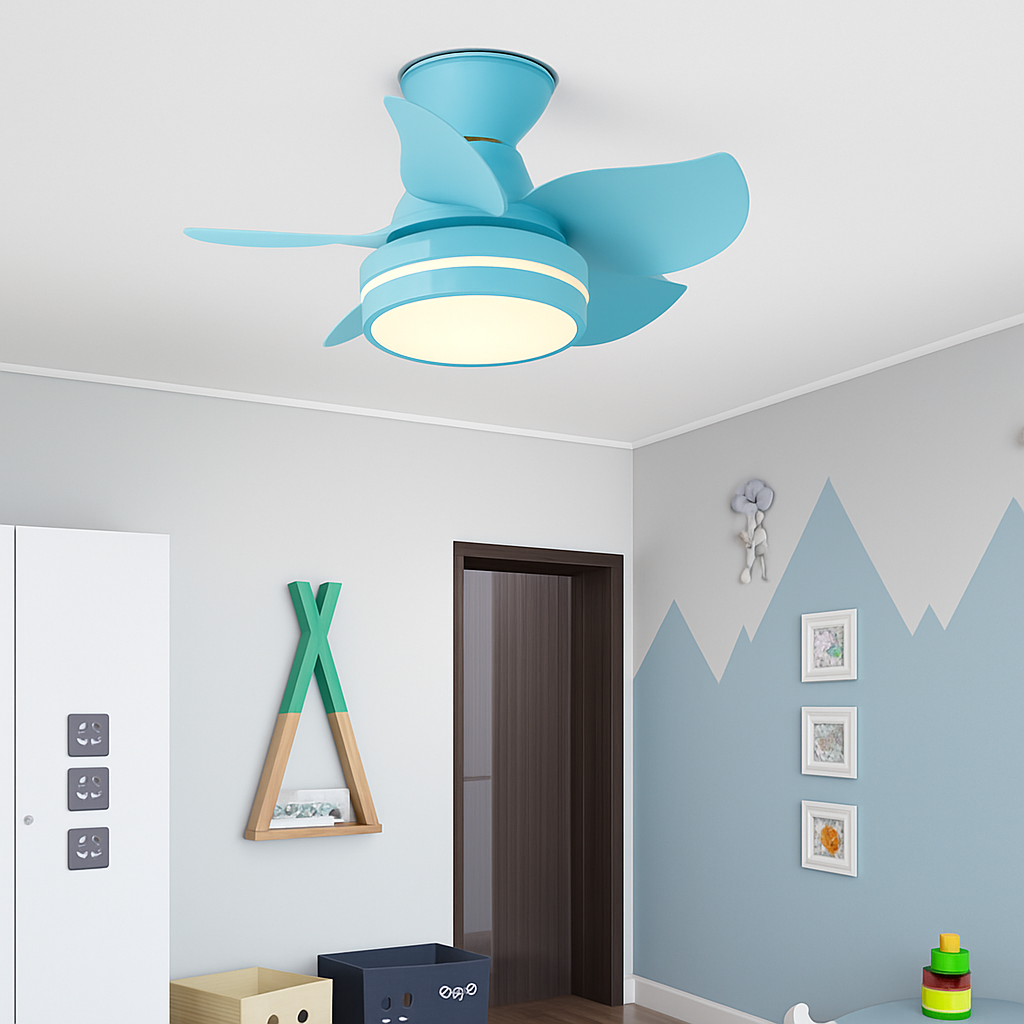 mini ventilateur de plafond avec lumière et télécommande
