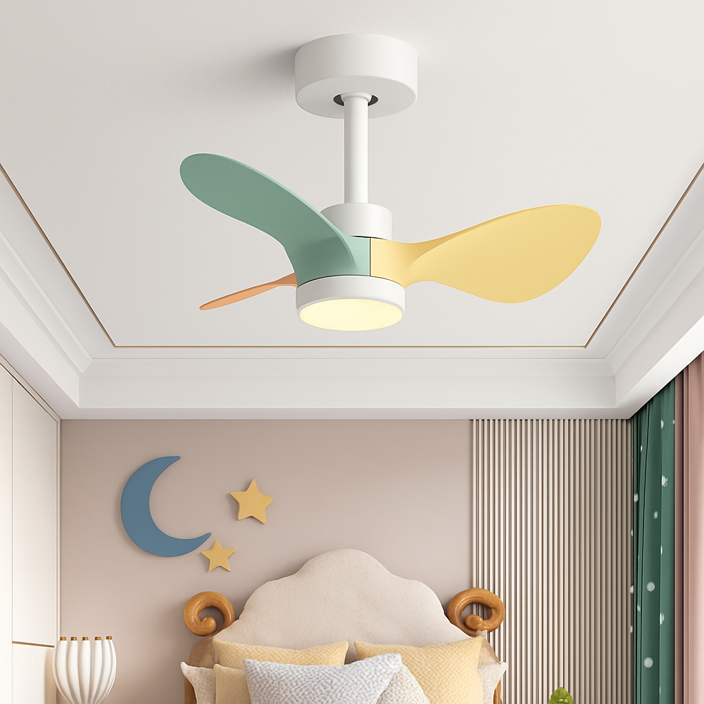 mini ventilateur de plafond moderne avec lumières pour enfants
