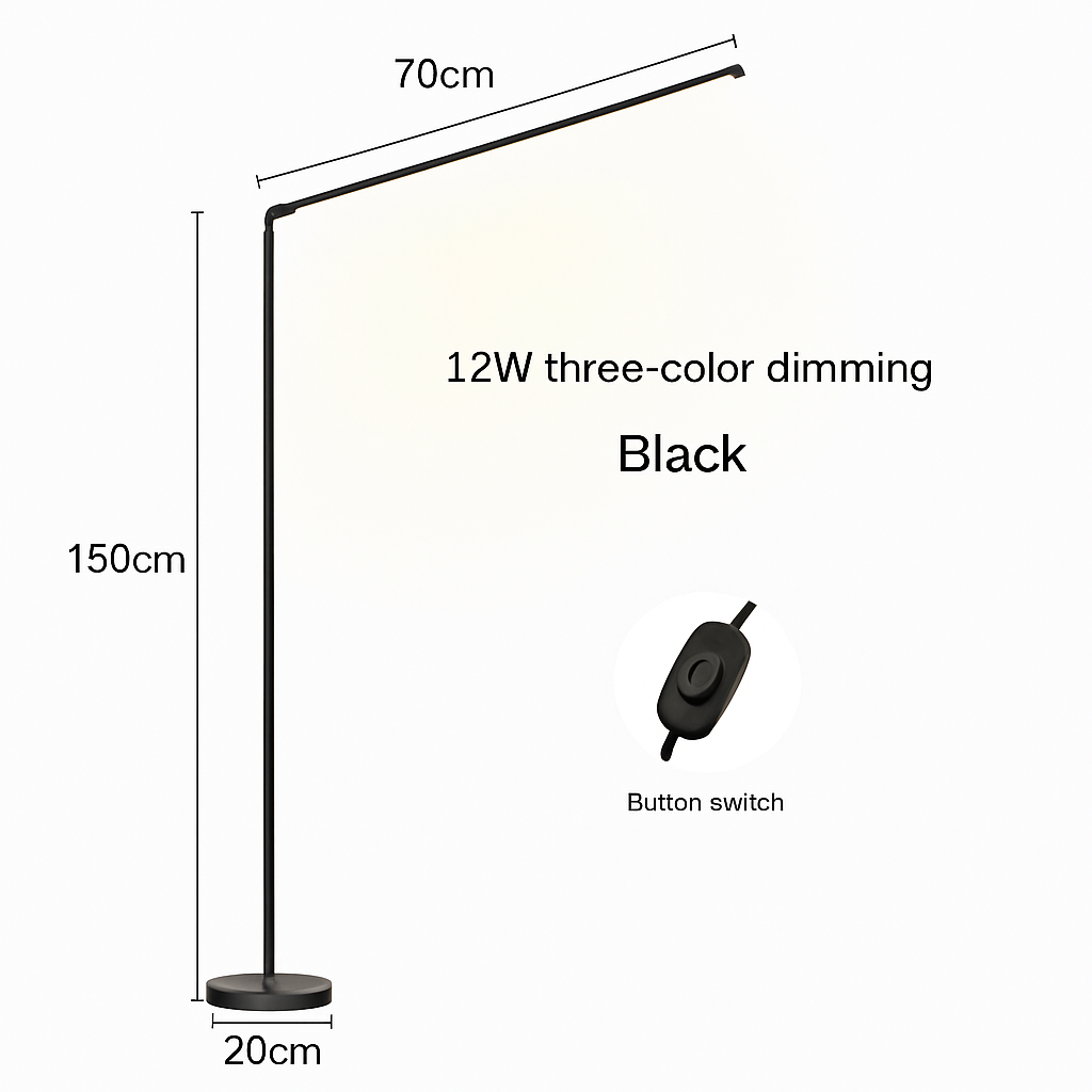 Minimalisme lampadaire LED Super lumineux lampe de lecture salon chambre chevet lampe verticale sol Piano luminaire