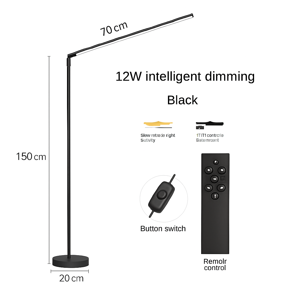 Minimalisme lampadaire LED Super lumineux lampe de lecture salon chambre chevet lampe verticale sol Piano luminaire