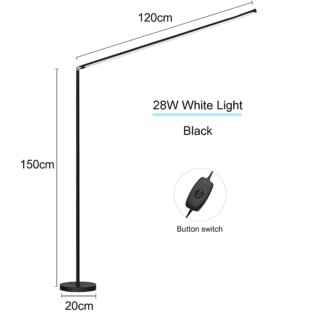 Minimalisme lampadaire LED Super lumineux lampe de lecture salon chambre chevet lampe verticale sol Piano luminaire