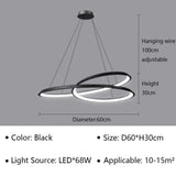 Lustre LED suspendu au design moderne