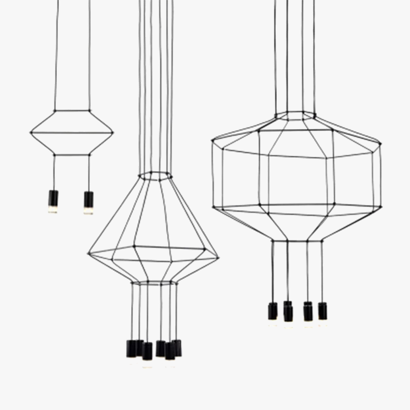 Lustre de Salon moderne cuisine Salon salle à manger hall d'entrée escalier lampe suspendue à flux métallique Loft déco nordique suspension Lustre