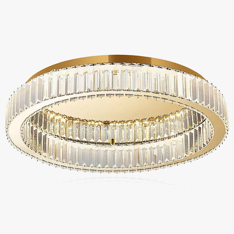 Plafonnier rond led cristal moderne simple