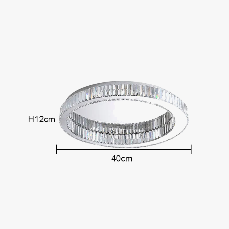 Plafonnier rond led cristal moderne simple