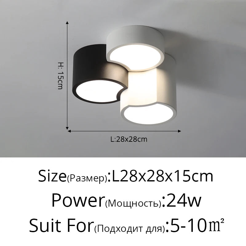 Lustre Lumières Géométrique Simple Moderne Luminaire Décor