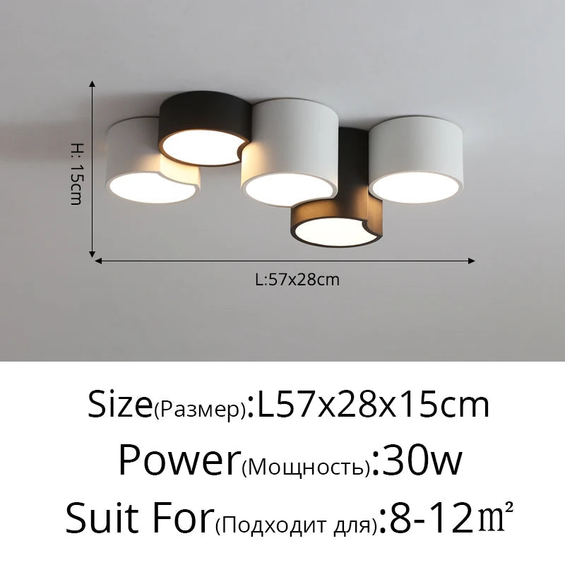 Lustre Lumières Géométrique Simple Moderne Luminaire Décor