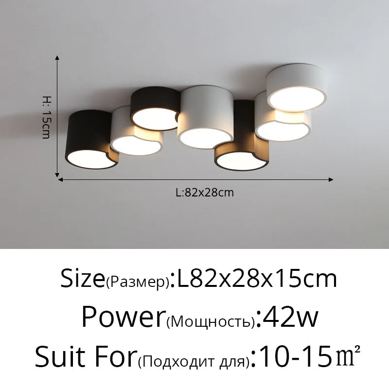 Lustre Lumières Géométrique Simple Moderne Luminaire Décor