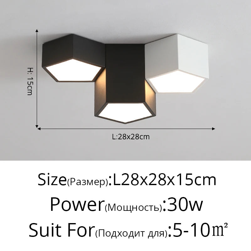 Lustre Lumières Géométrique Simple Moderne Luminaire Décor