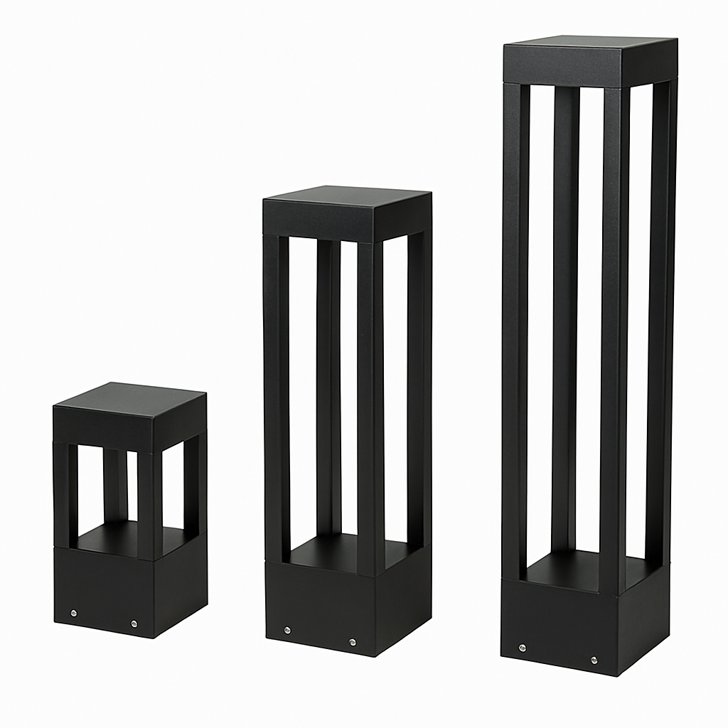 Moderne en aluminium noir extérieur jardin décoration pelouse lampe Villa cour tourisme paysage domaine Rural Led pilier lumières