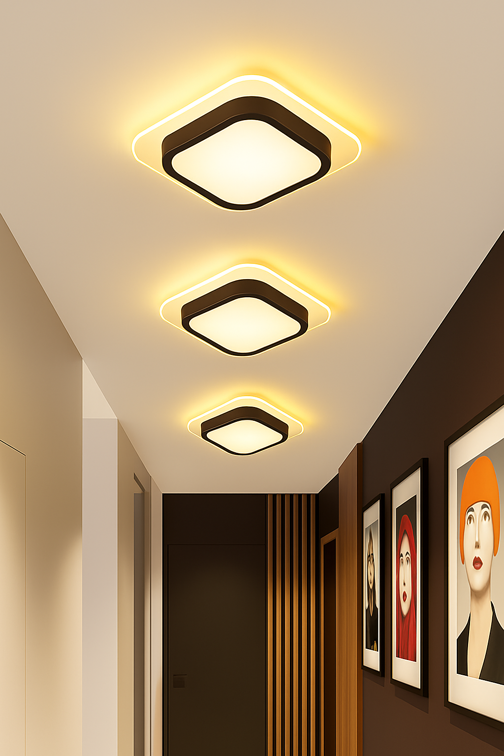 Moderne LED Allée Plafonnier Lustre Pour Couloir Escaliers Foyer Balcon Chambre Salle De Bains Luminaires Intérieur Lustre