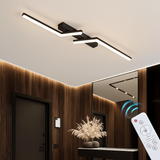 Moderne LED Ligne Plafonnier moderne Salon Salle À Manger Chambre Principale Étude Luminaire Or Noir Plafonniers Éclairage