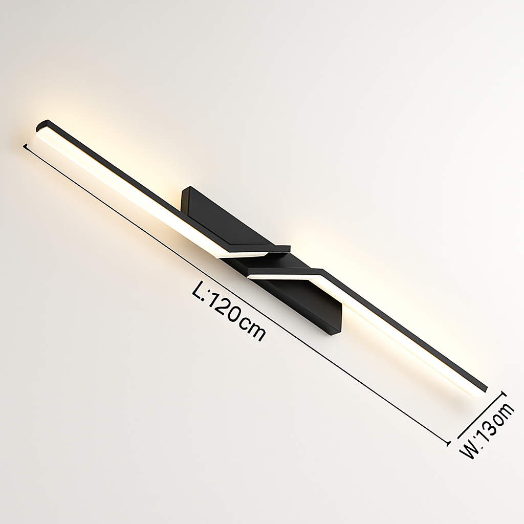 Moderne LED Ligne Plafonnier moderne Salon Salle À Manger Chambre Principale Étude Luminaire Or Noir Plafonniers Éclairage