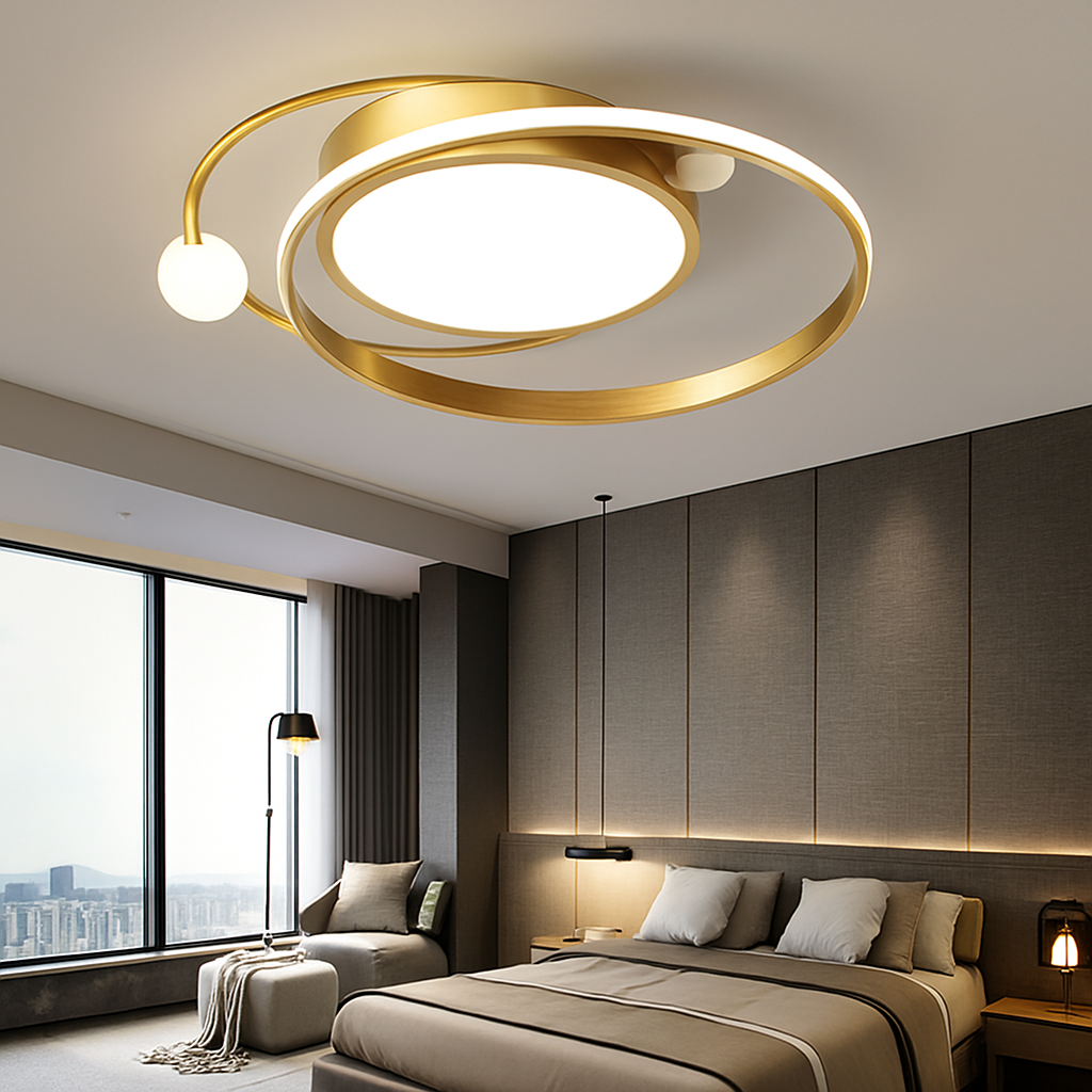 Moderne Led Salon Plafonniers Chambre Cuisine Salle À Manger Décoration Lampe Lustres Nordique Intérieur Maison Lustres Or