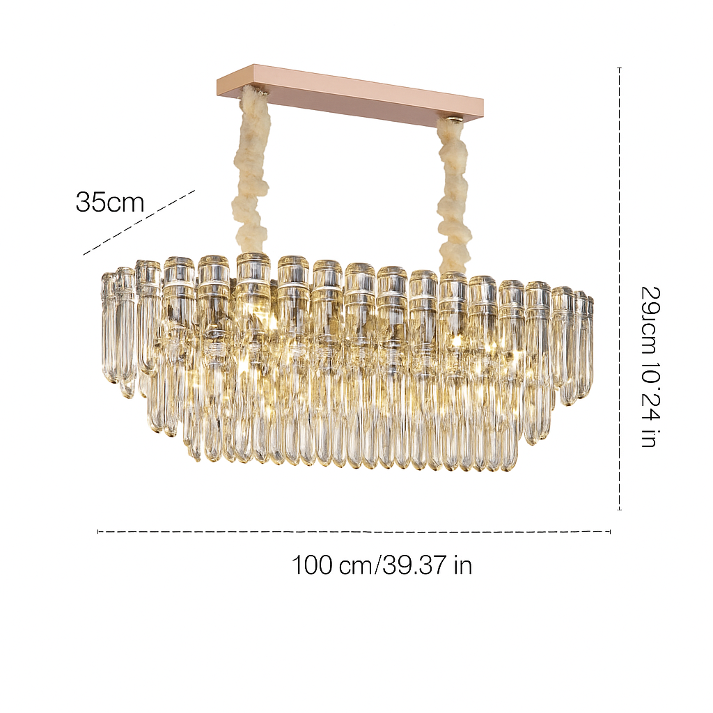 Moderne luxe cristal Led lustres salon décor Led Suspension lampe salle à manger Villa Suspension Luminaire Luminaire