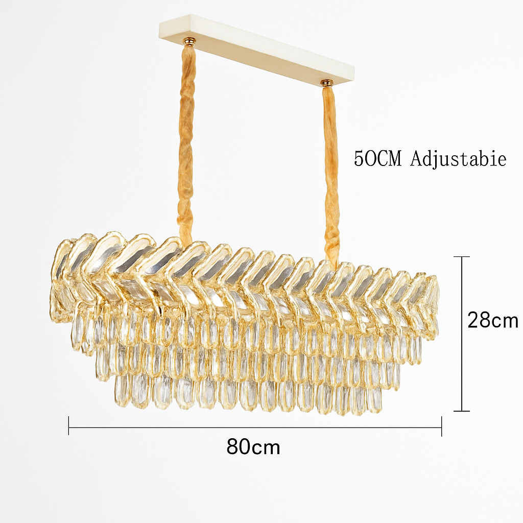 Moderne luxe cristal Led lustres salon décor Led Suspension lampe salle à manger Villa Suspension Luminaire Luminaire