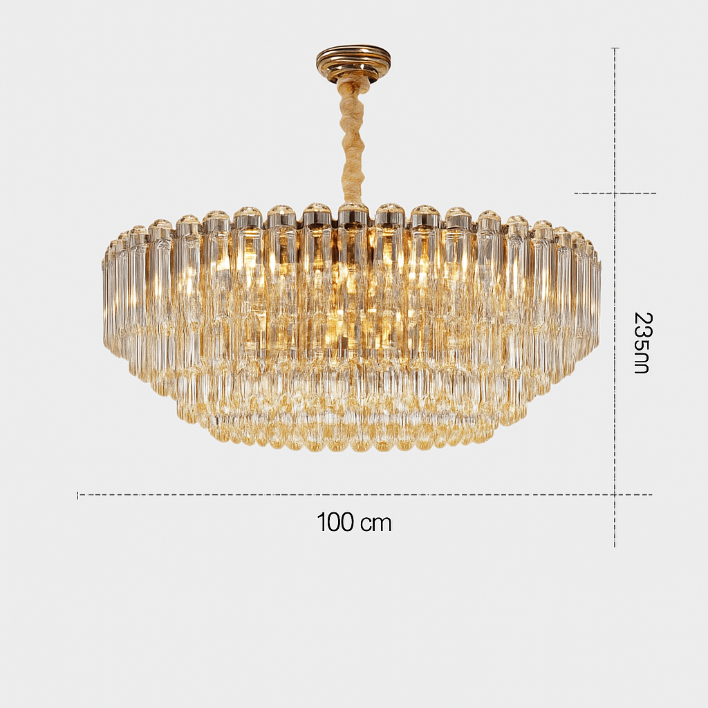 Moderne luxe cristal Led lustres salon décor Led Suspension lampe salle à manger Villa Suspension Luminaire Luminaire