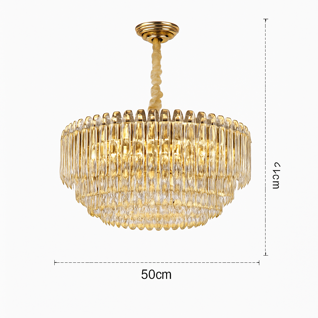 Moderne luxe cristal Led lustres salon décor Led Suspension lampe salle à manger Villa Suspension Luminaire Luminaire