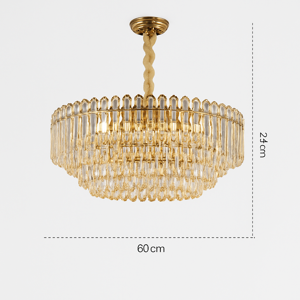 Moderne luxe cristal Led lustres salon décor Led Suspension lampe salle à manger Villa Suspension Luminaire Luminaire