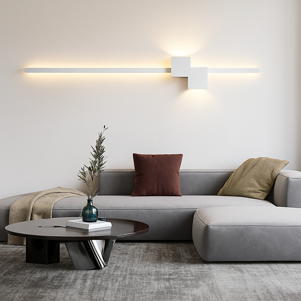 Moderne minimaliste LED intérieur applique ligne lampe longue bande applique murale TV fond mur chambre salon allée couloir lampe