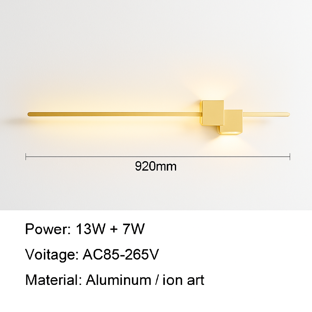 Moderne minimaliste LED intérieur applique ligne lampe longue bande applique murale TV fond mur chambre salon allée couloir lampe
