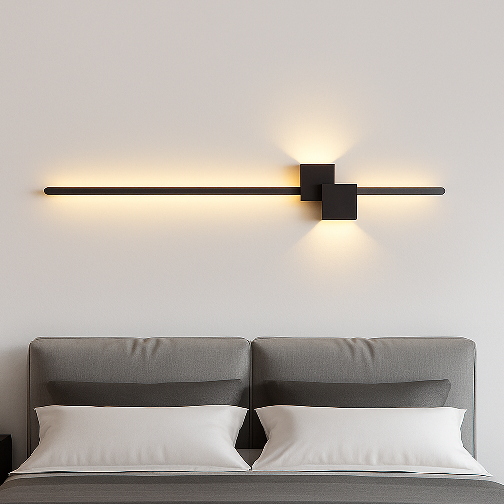 Moderne minimaliste LED intérieur applique ligne lampe longue bande applique murale TV fond mur chambre salon allée couloir lampe