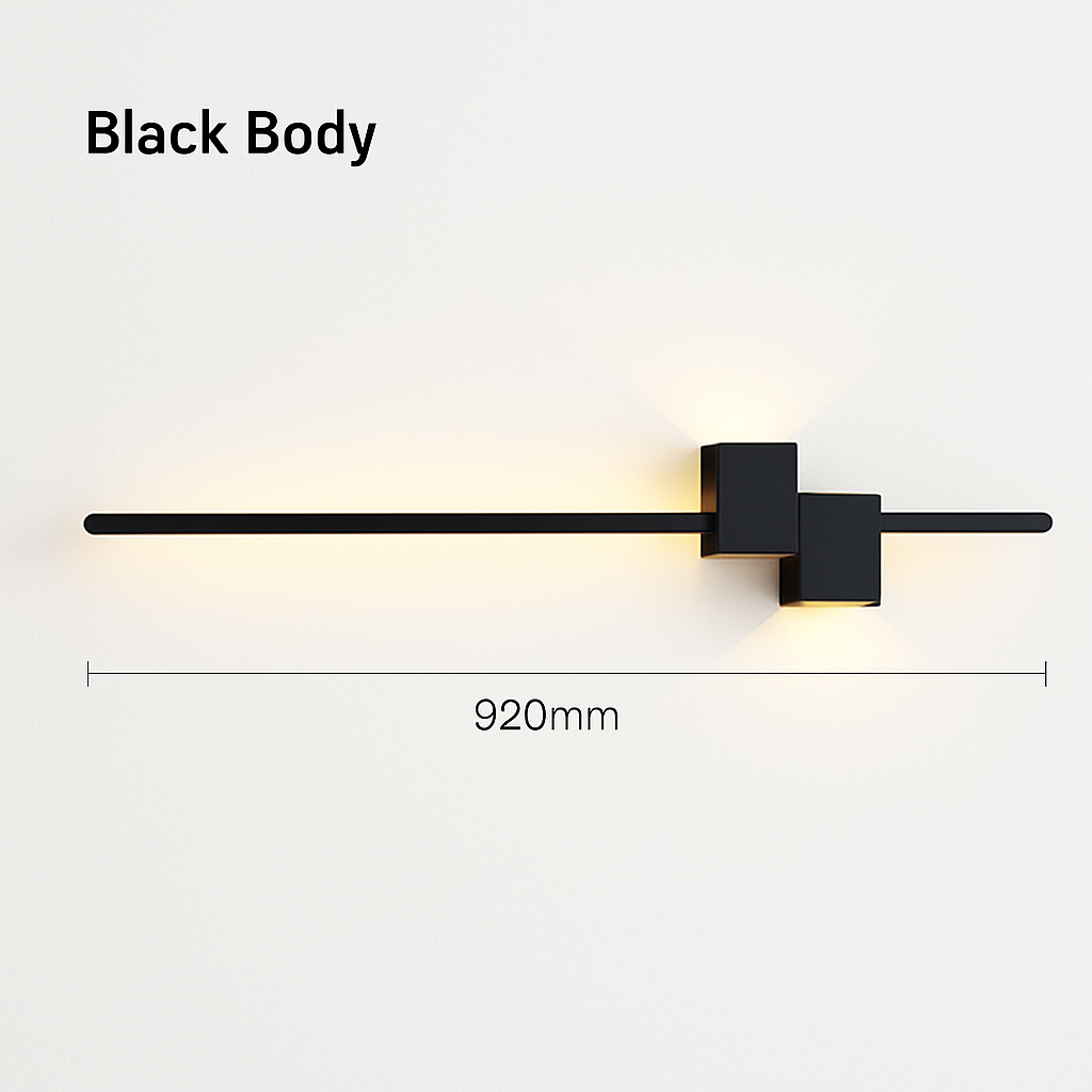 Moderne minimaliste LED intérieur applique ligne lampe longue bande applique murale TV fond mur chambre salon allée couloir lampe