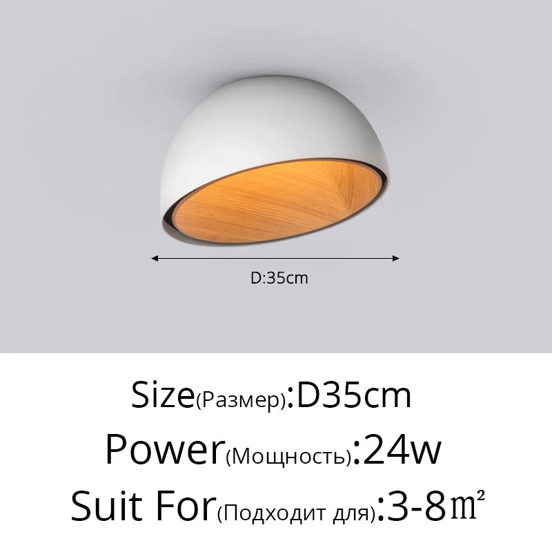 Moderne Simple bois LED lustre lumière balcon couloir créatif grain de bois lampe d'intérieur chambre Luminaires couleurs blanc ou noir