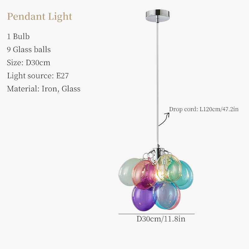 Moonriver éclairage moderne créatif couleur lampes suspendues pour plafond boule de verre lustre salon suspension lumière chambre décor