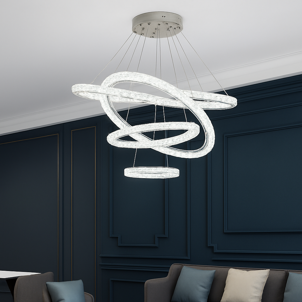 Moonriver Lighting Suspension en cristal modernes pour plafond salon chambre lustre décorations pour la maison suspension lumière lustre