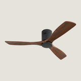 Ventilateur de plafond en bois teinté noyer, sans éclairage — Arénite