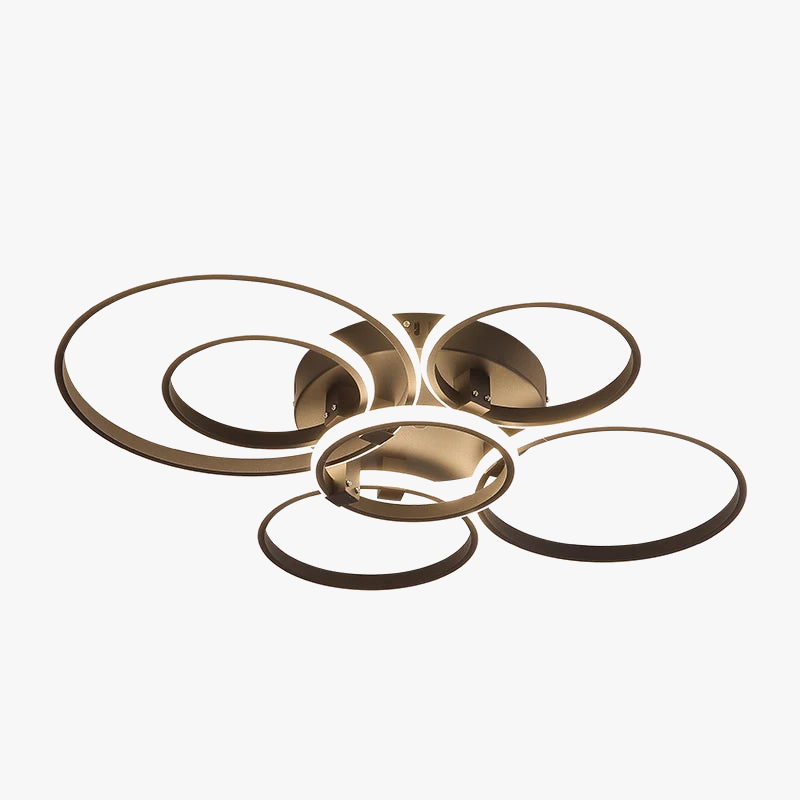 plafonnier NEO Gleam plafond moderne à LEDs lumières RC Dimmable cercle anneaux concepteur pour salon chambre