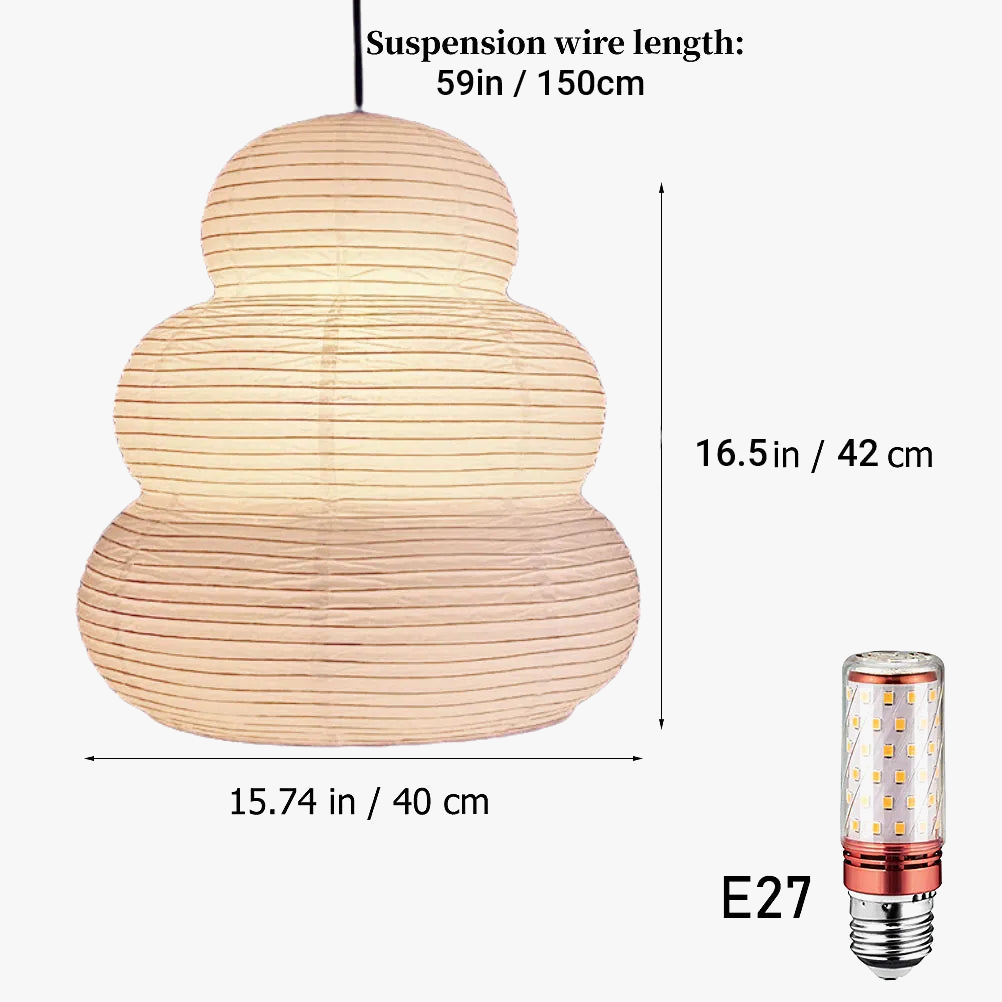 Noguchi Yong suspension lumières Akari Wabi-sabi plafonnier japonais papier de riz lustre pour salon décor à la maison suspension