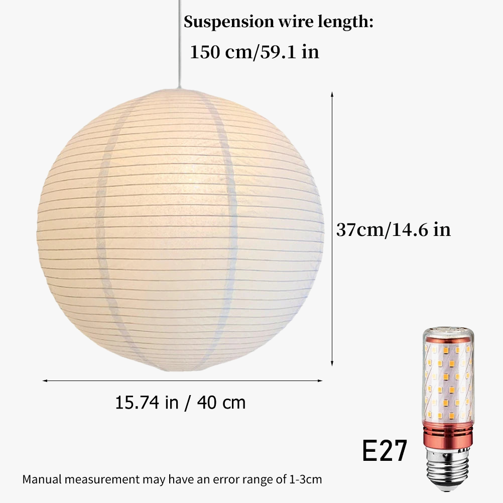Noguchi Yong suspension lumières Akari Wabi-sabi plafonnier japonais papier de riz lustre pour salon décor à la maison suspension