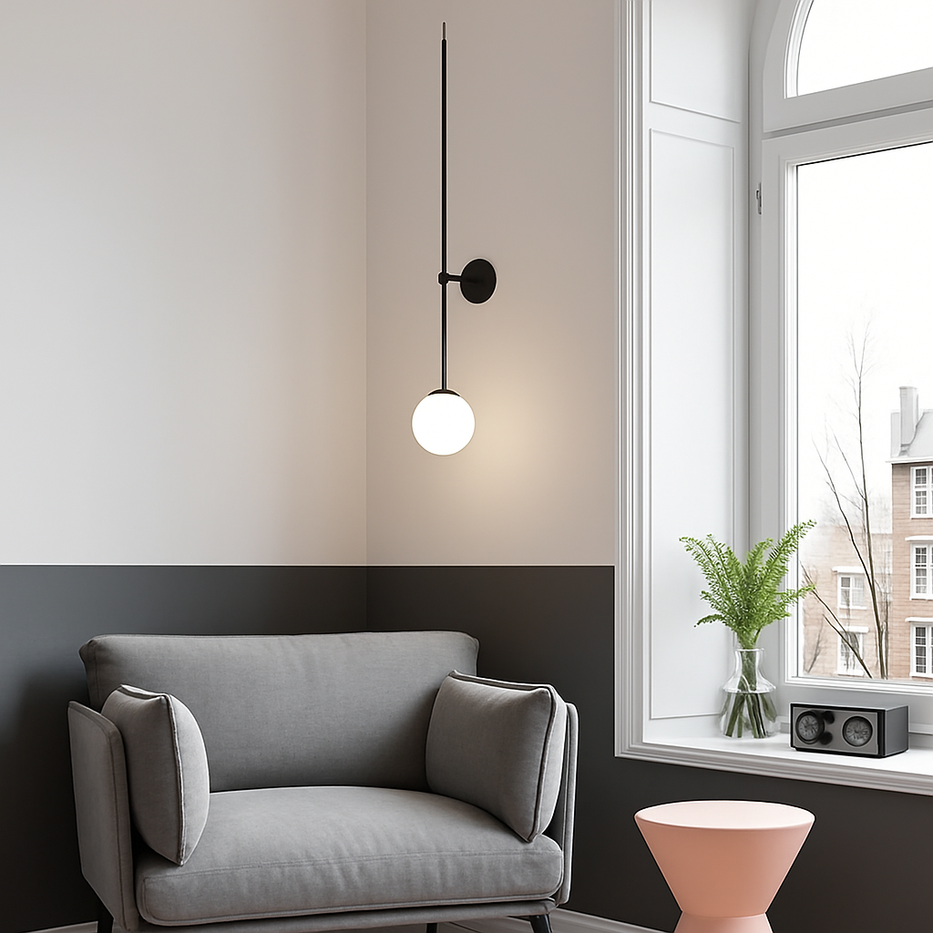 Nordic Denmark Glass Ball Wall Lamp Sconce Light Fixture