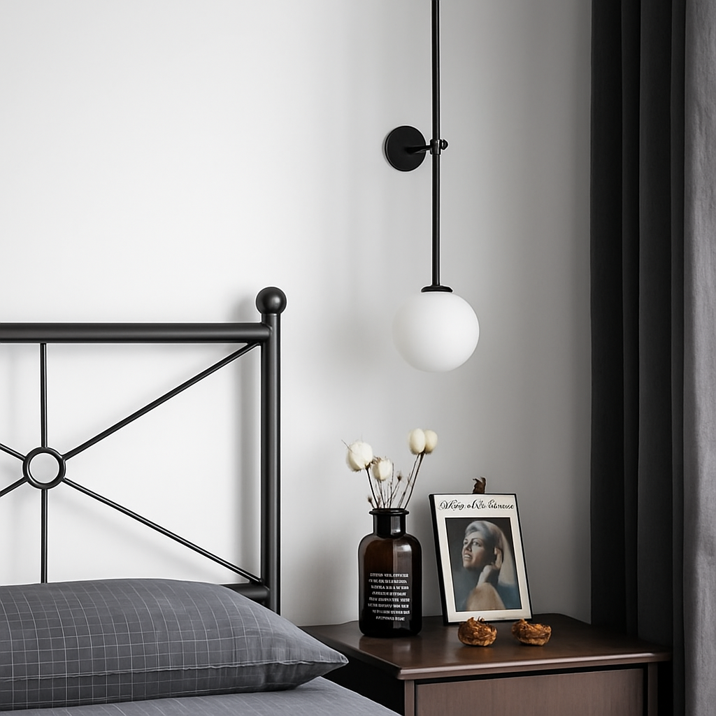 Nordic Denmark Glass Ball Wall Lamp Sconce Light Fixture