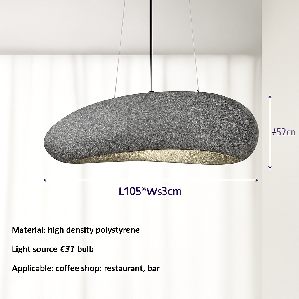 Nordic Wabi Sabi Restaurant LED Pendant Light Lustre Living Room Chandelier Kitchen Island Bar Cafe Loft Home Decor Hanging Lamp