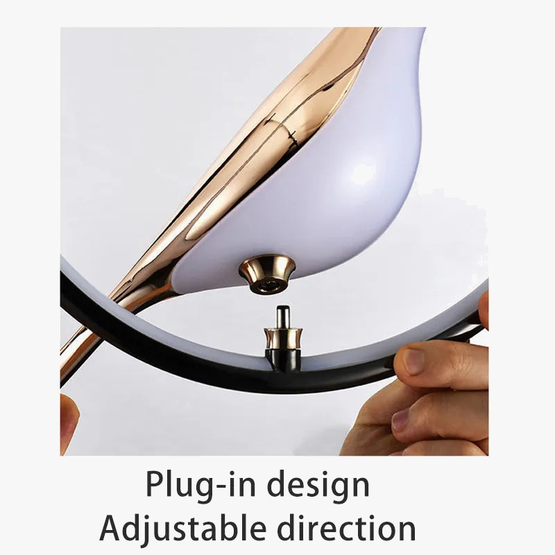 Nordique créatif pie suspension lumières lumière de luxe postmoderne personnalité suspension lampe étude chambre chevet Led lustre