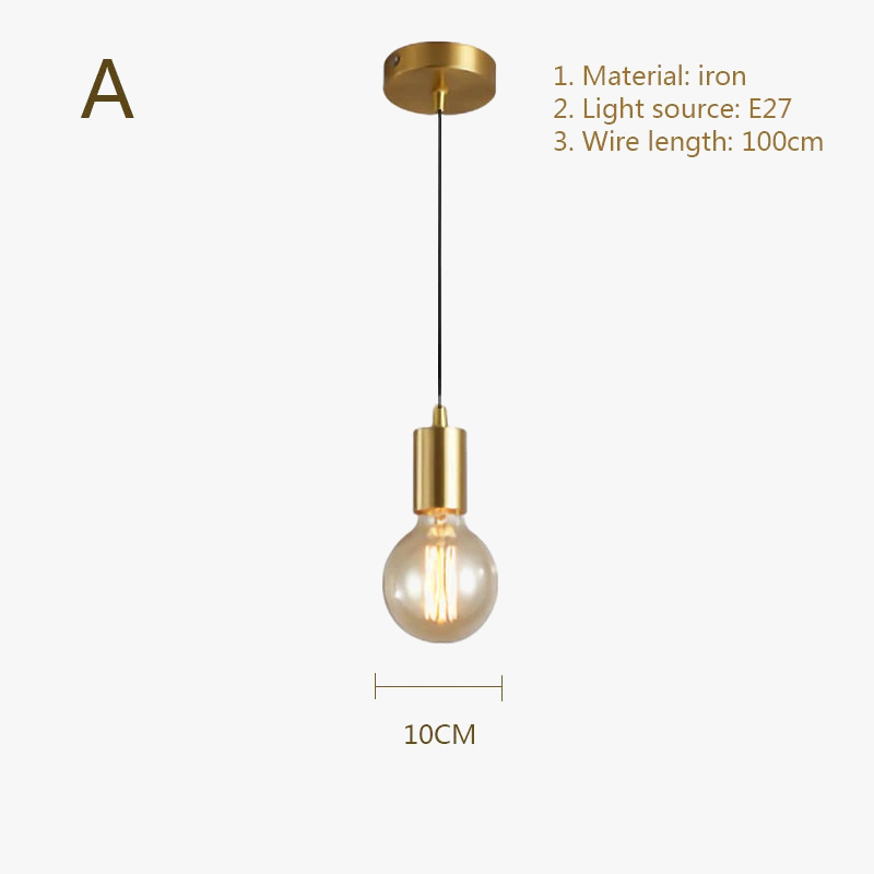Nordique E27 led lumières or lustres modernes pour chambre cuisine salon loft lampe suspendue étude décoration de la maison luminaire