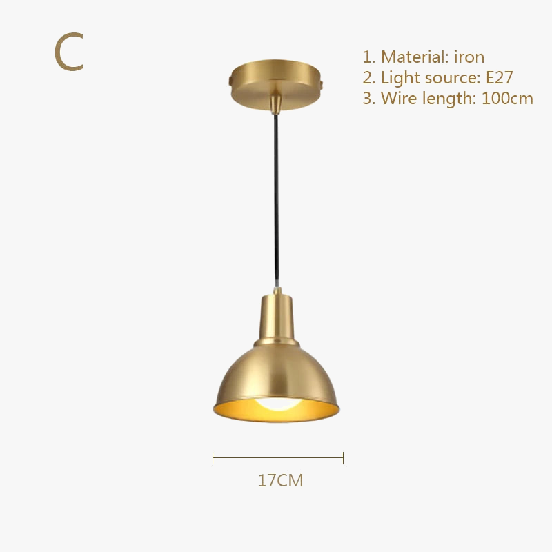 Nordique E27 led lumières or lustres modernes pour chambre cuisine salon loft lampe suspendue étude décoration de la maison luminaire