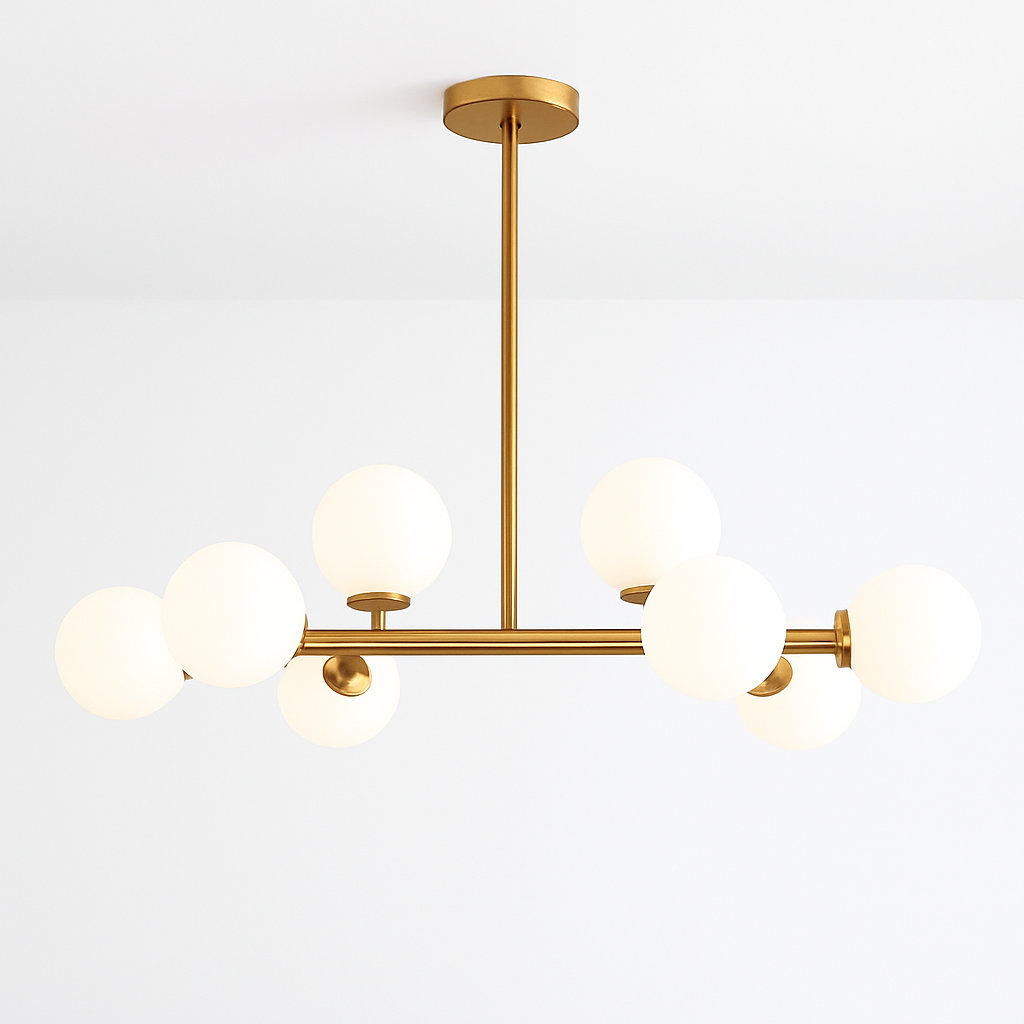 Nordique LED ronde lustre boule de verre or noir suspension lampe restaurant cuisine salon anneau décor à la maison luminaires