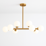 Nordique LED ronde lustre boule de verre or noir suspension lampe restaurant cuisine salon anneau décor à la maison luminaires