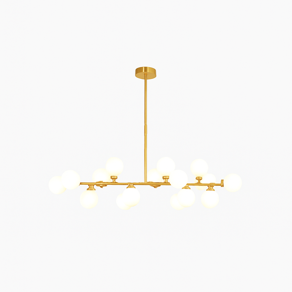 Nordique LED ronde lustre boule de verre or noir suspension lampe restaurant cuisine salon anneau décor à la maison luminaires