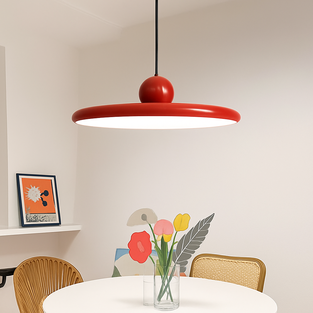 Nordique LED Suspension Lumière Crème Vent Soucoupe Volante Lampes Pour Salon Chambre Chevets Restaurant Hôtel Éclairage Intérieur