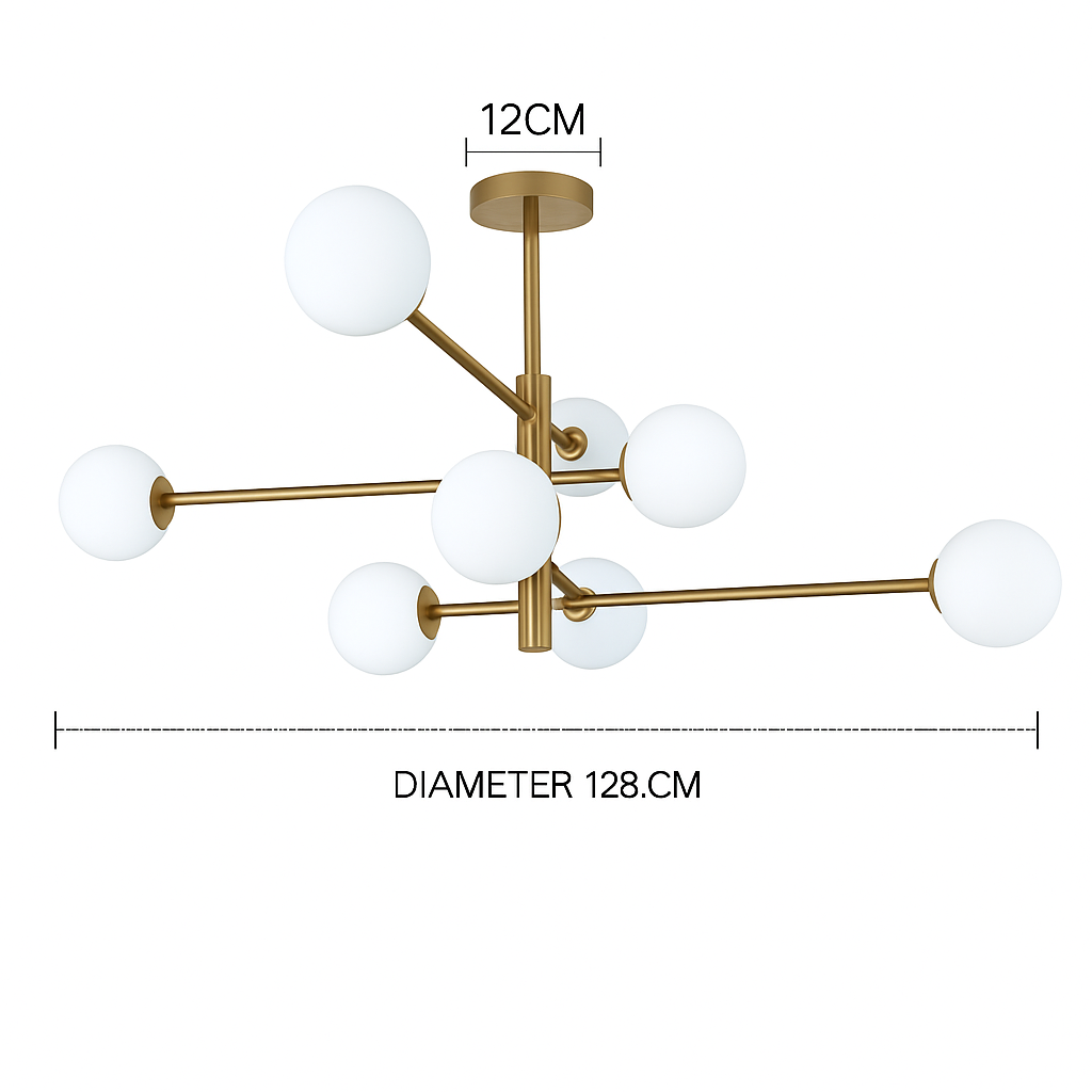Nordique moderne verre laiton lustre luminaires décor à la maison salon en laiton suspension lumières chambre Restaurant café lampe suspendue