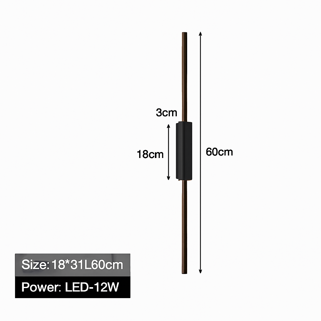 Nordique noir applique murale LED lumières applique pour chambre salon lampes d'intérieur applique murale Luminaires décor pour la maison AC110-220V